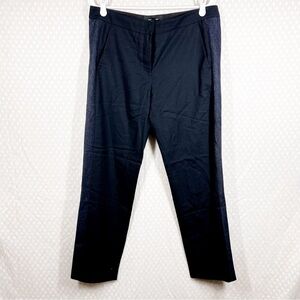 Derek Lam Black High Rise‎ Tapered Wool Silk Trousers